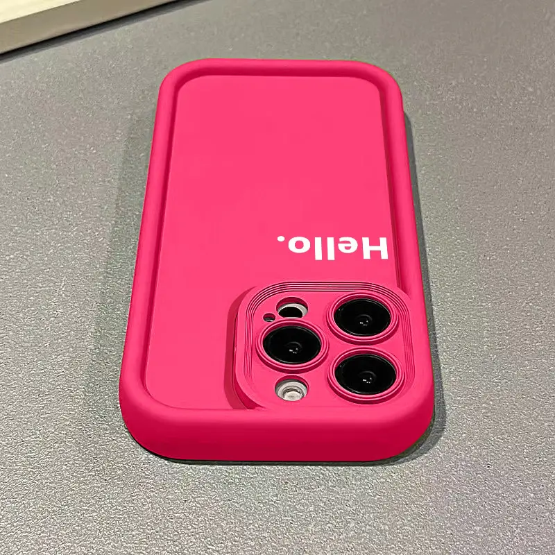 Ốp Điện Thoại Tpu Mềm, Thiết Kế Hello Cá Tính, Tương Thích Với iPhone 15, 14, 11, 13, 12, Pro Max, XR, X, XS Max, 7, 8 Plus, SE 2020, Thời Trang Ins, Ốp Lưng Chống Sốc, Ốp Mềm Silicon Case 8
