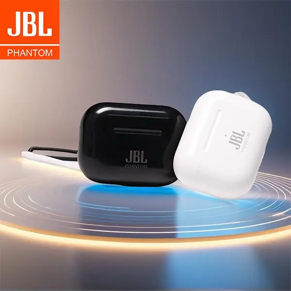 JBL phantom 5th Earbud Nirkabel Sejati, Suara Kuat yang Dapat Disesuaikan, Waktu Putar 6 Jam, Pengisian Daya Cepat USB-Lightning, Tahan Air, Kontrol Tombol, Earbud Bluetooth, Perjalanan,Olahraga Earphone Headset 0