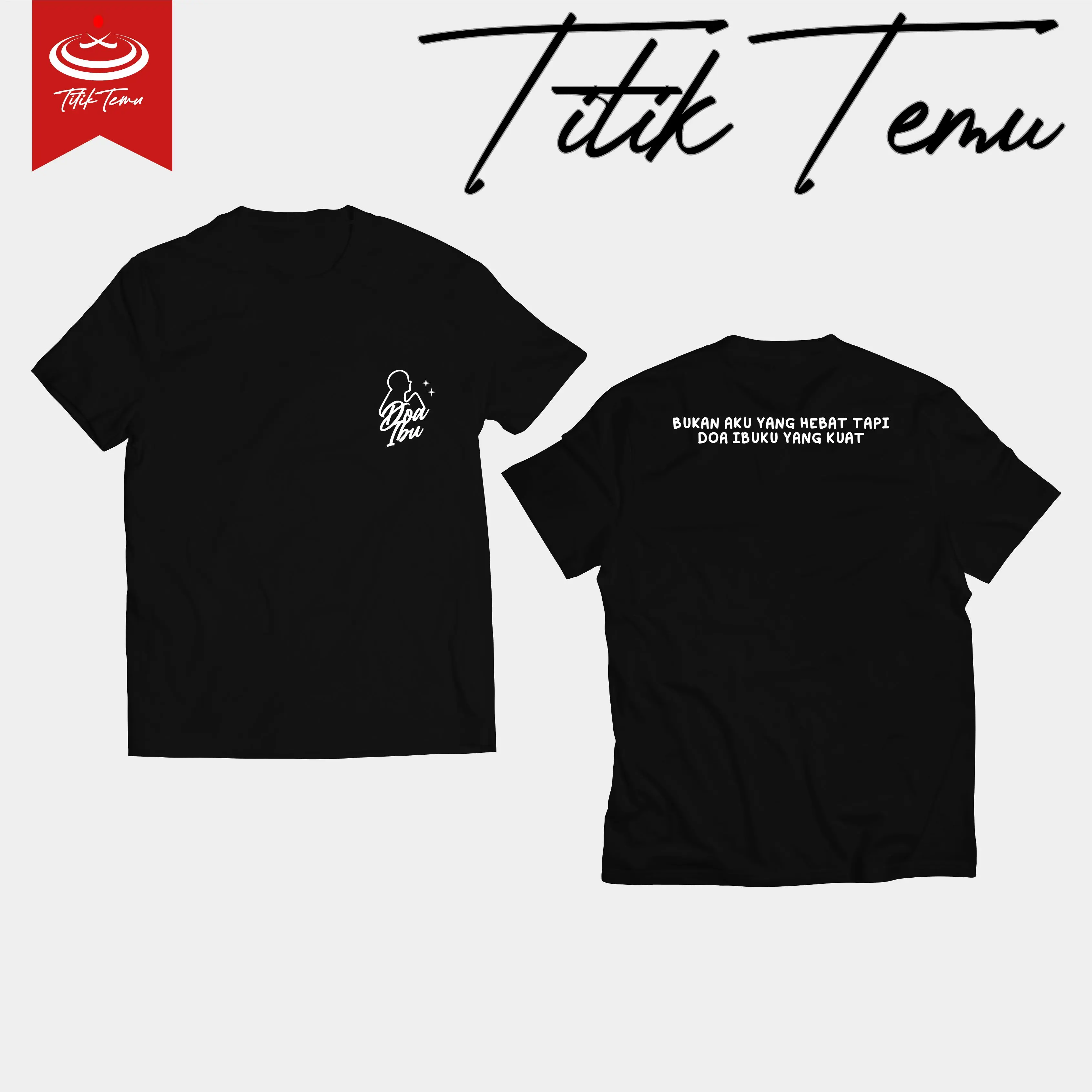 T-Shirt Titik Temu - DOA IBU Katun Hitam