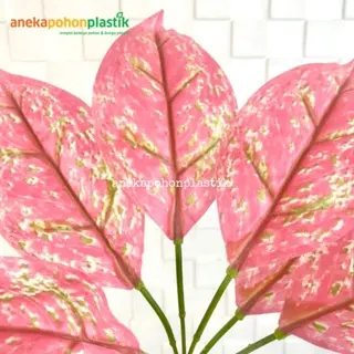 Daun Artificial Aglonema Chocyn X9 Semi Latex Tanaman Hias Plastik Dekorasi Rumah Aesthetic 2