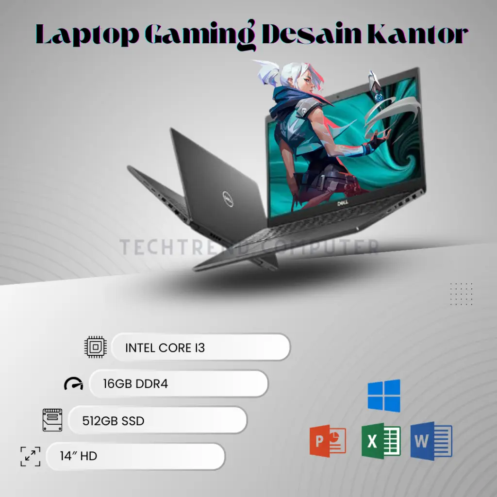 Laptop Design Kantor Gaming 14" RAM 16GB+1TB SSD Install Windows11+Office//laptop murah