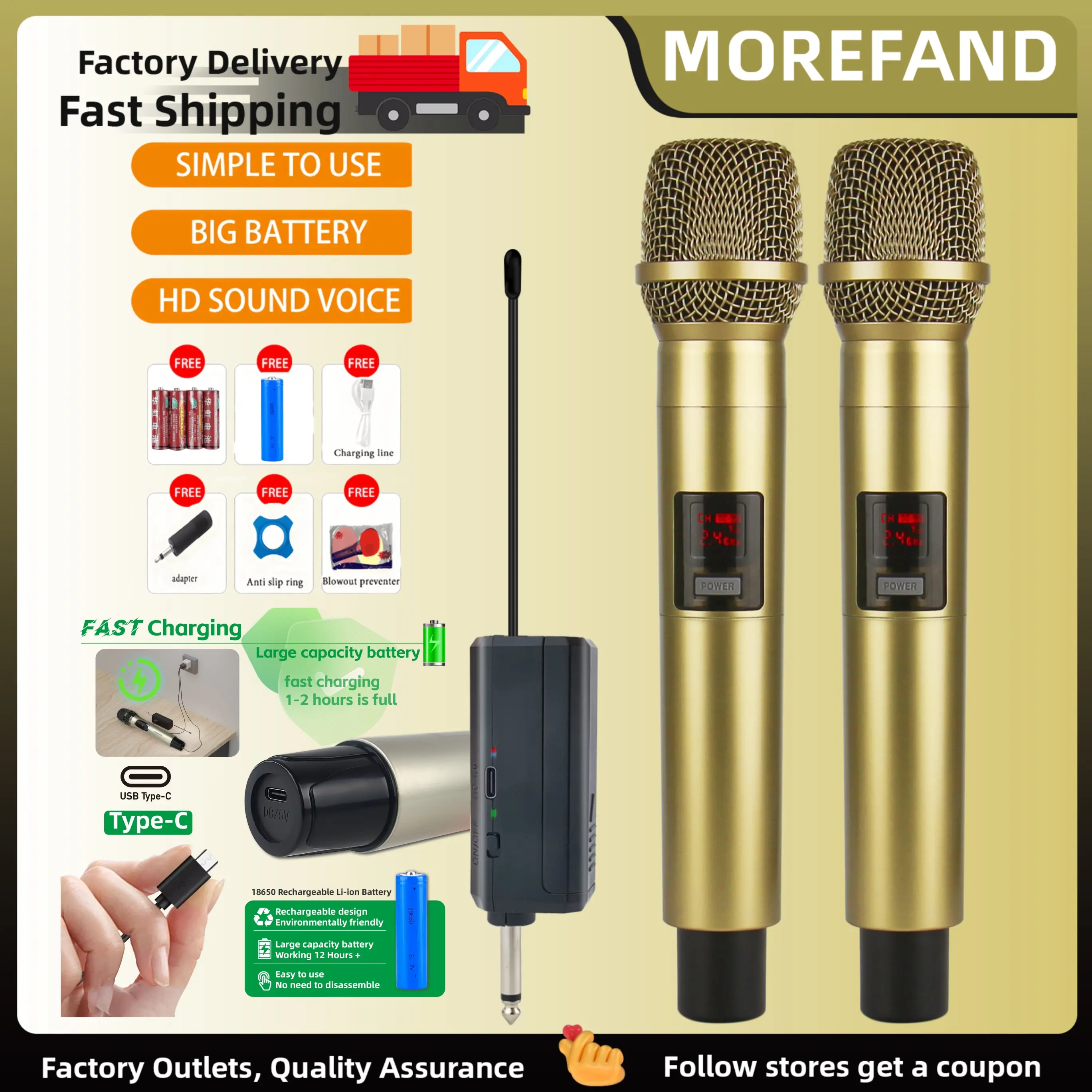 58V1-T1/58V2-TDual Floating Mic Wireless Microphone Dual Handheld Mic Wireless MicrophoneMicrophone rechargeable wireless microphone uhf  wireless  microphone receiver  microphone wired  microphone universal  wireless  microphone old  zenpro  red  mic
