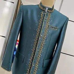 Baju Beskap Modern AB Wool Bapak Dewasa Celana Pengantin Kekinian