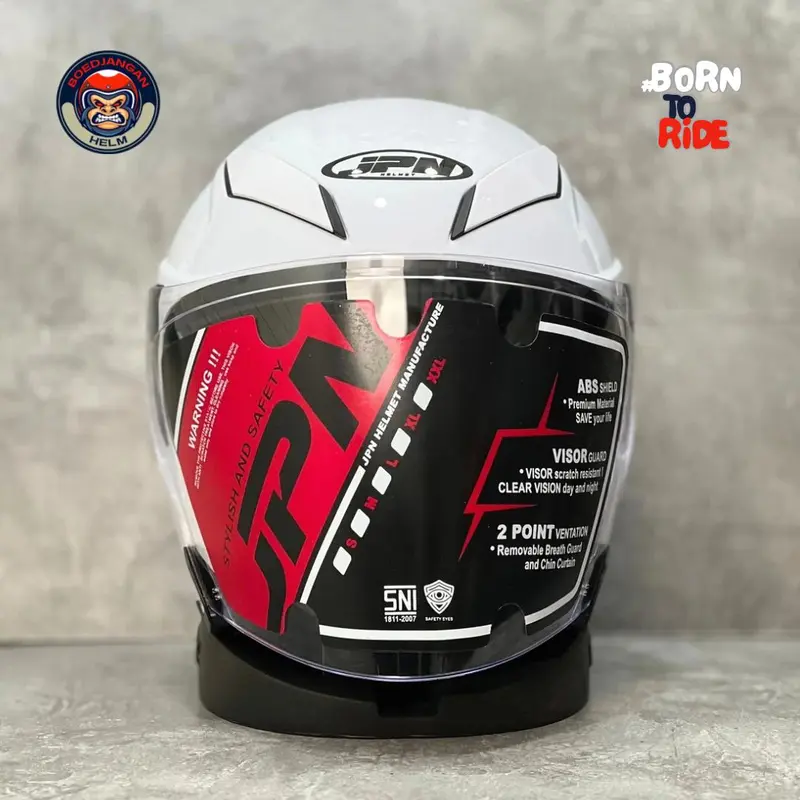 JPN KYO 9 HELM HALFFACE SPOILER SINGLE VISOR ORIGINAL STANDART SNI 1