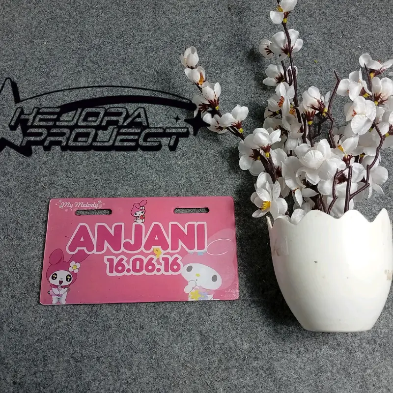 PLAT SEPEDA LISTRIK KARAKTER MIXUE HELLOKITTY KUROMI LABUBU DORAEMON 3