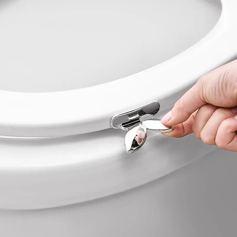 Dụng Cụ Nâng Nắp Bồn Cầu, Hình Lá, Giá Cả Phải Chăng Và Sang Trọng, Thời Trang Và Thực Dụng, Tay Cầm Nắp Bồn Cầu, Tiện Lợi, Đồ Dùng Phòng Tắm, Bộ 2 Chiếc 3