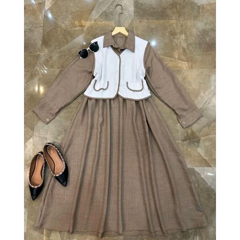 GAMIS RENATA ROMPI LEPAS PASANG CRINKLE AIRFLOW PREMIUM 2