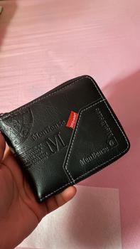 Product Review of 1pc Men's New PU Leather Short Wallet Multi Functional Purse With Multi Card Position Large Capacity from R**🥀 1