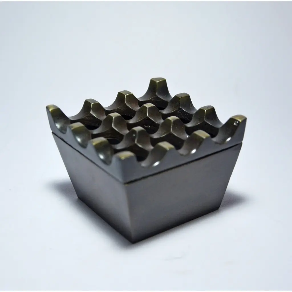 Asbak Aluminium Kotak Lubang 9 Warna Hitam Vintage - Ashtray Holes - Asbak Hotel - MK Aluminium AA16