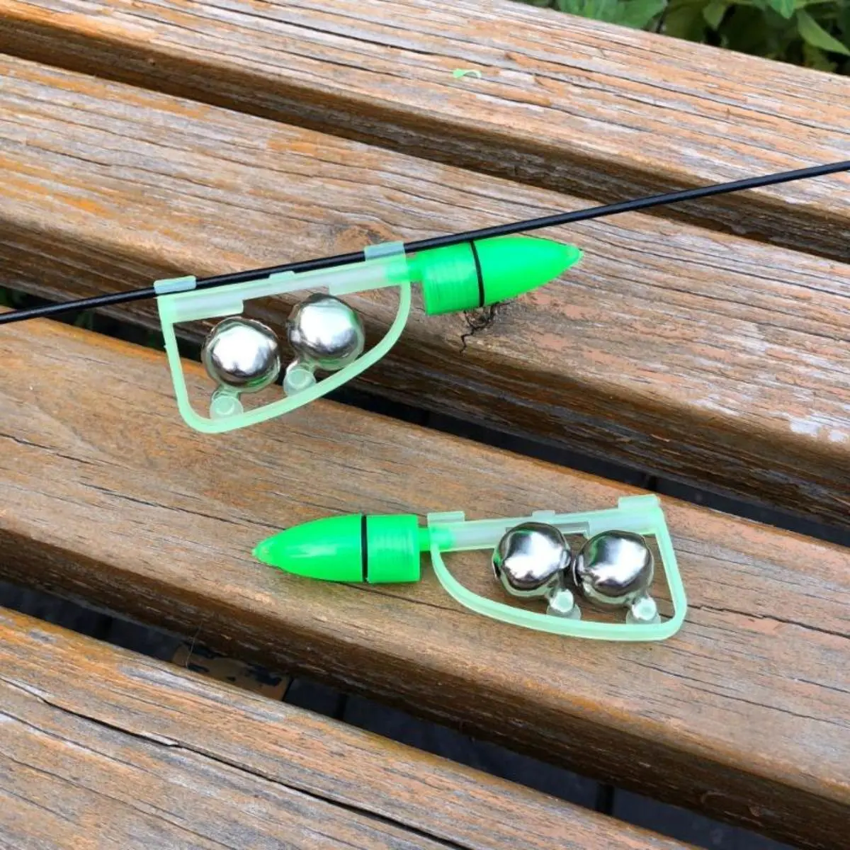 1/5PCS Luminous Light Twin Bells Clip On Night Fishing Tools Rod Bite Alarm Portable Fast Fishing Tackle Accessories