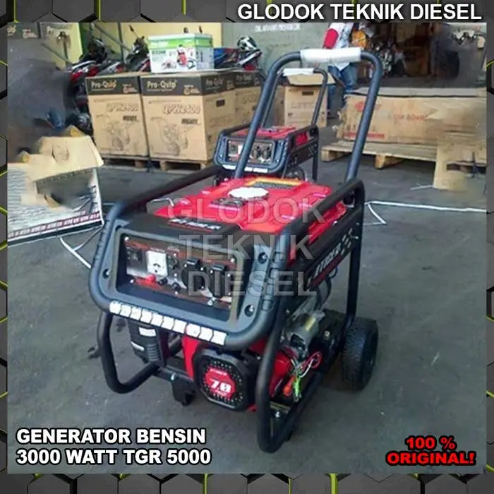 TIGER Genset Generator Listrik TGR 5000 3000 WATT Bensin Gasoline ORI
