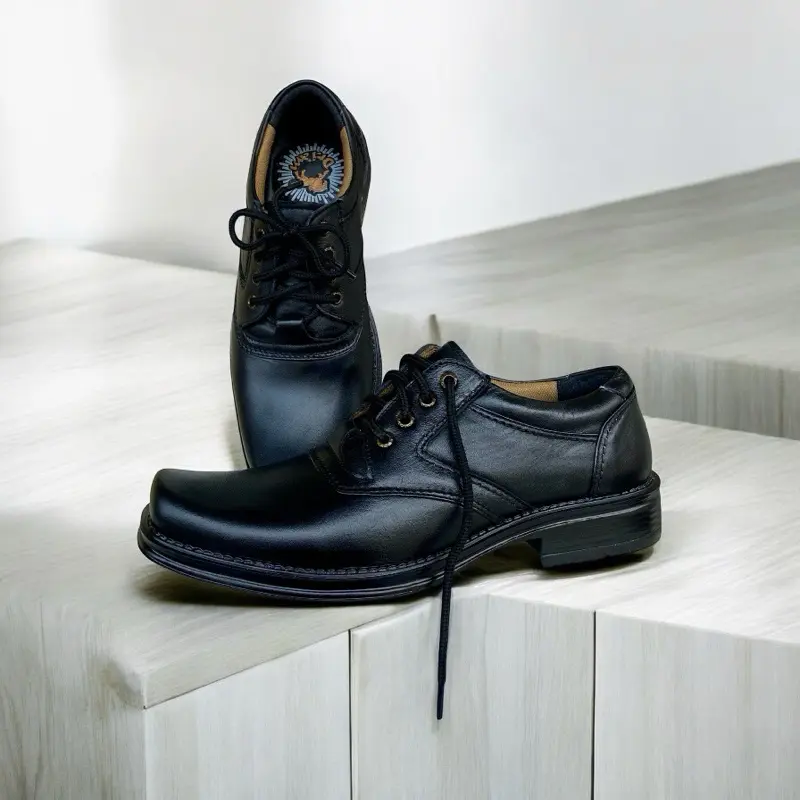 Lionteacher Sepatu Pantofel Pria Klasik Modern Kulit Untuk Kerja Kantor Sekolah Pesta Prepet Tali Terbaru