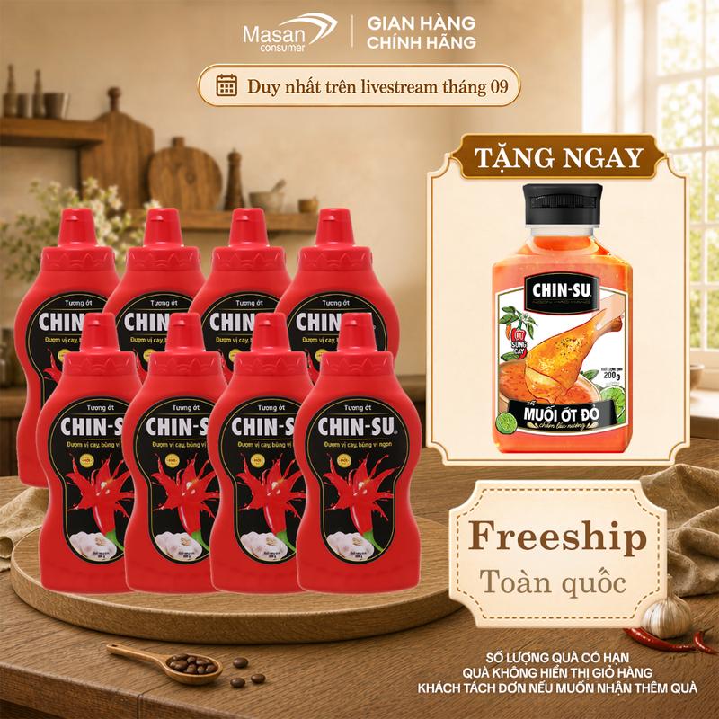 Combo 8 Tương ớt Chin-Su Chai 250g MN