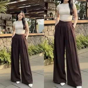 Lavie Pants - Culote Palazzo Highwaist Celana Panjang Wanita Celana Kantor Formal Casual Trendy - Celana Kulot Wanita Style Korean