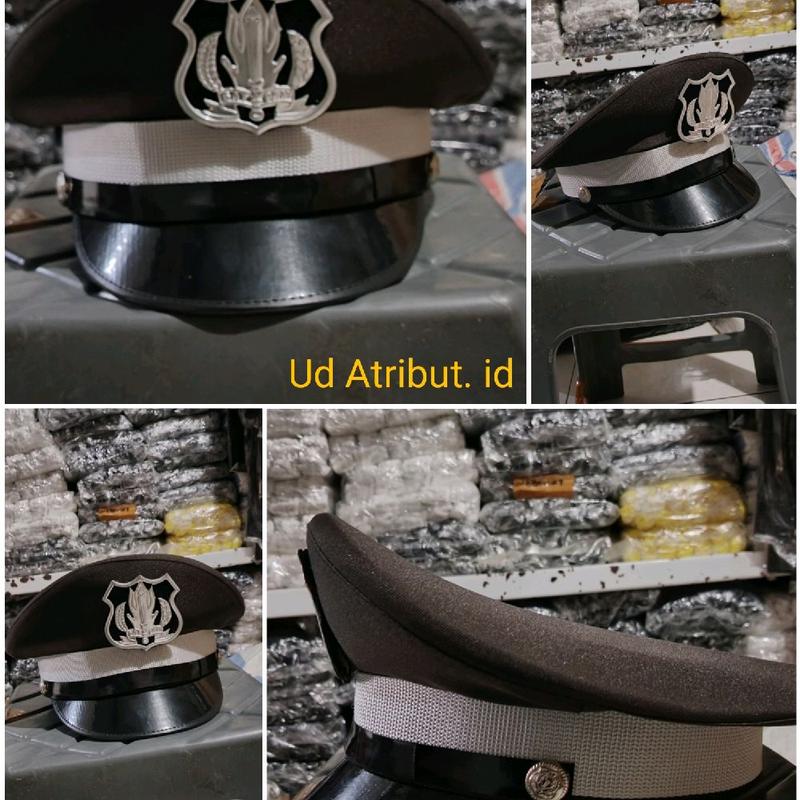 Topi pet satpam terbaru logo putih 2