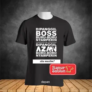 Kaos Kata-Kata Islam , Kembali Kepada Alqur'an dan Sunah, Kaos Sholat 5 Waktu,bahan Katun Baju Lembut