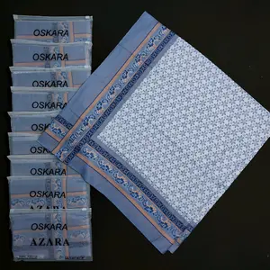 Hijab segiempat Azara motif pouch  Kerudung seragaman 1 pack (isi 10)