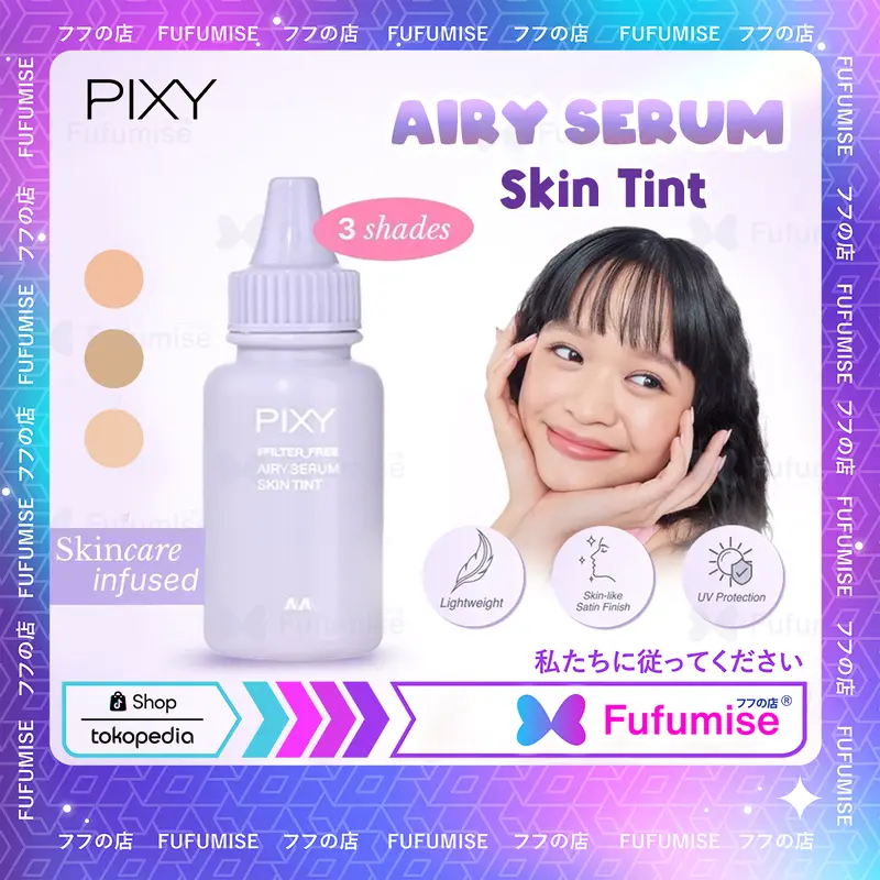 PIXY Airy Serum Skin Tint | Filter Free Series | Long Lasting | Satin Finish   Concealer Foundation Wajah 0