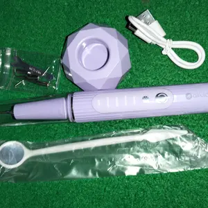 Airuidu M08/09 alat pembersih karang gigi&Sikat Gigi ElektrikPembersihan kerak ultrasonik Sakelar sentuh Pengisian dayanirkabel Menghilangkan plak dan karang gigi Dilengkapidengan lampu LED