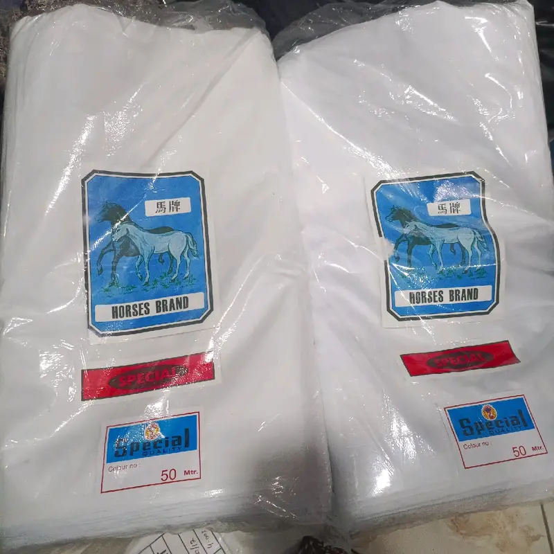 1 ROLL (50 METER)Kain kafan/KAIN PUTIH /KAIN JENAZAH Cap BABY dan cap HOrses WARNA PUTIH BERSIH 4