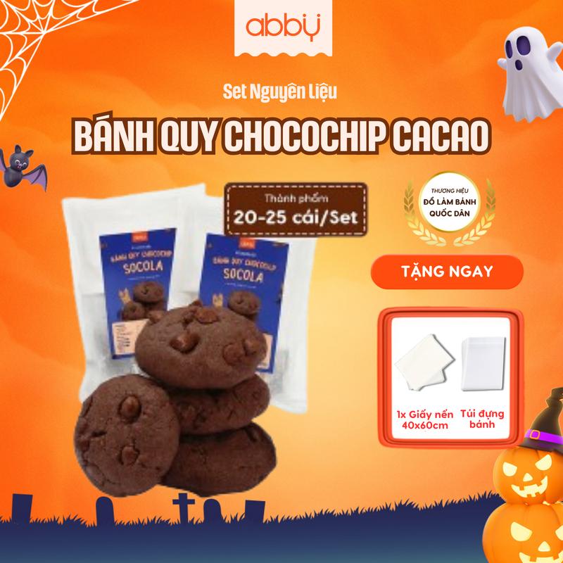 [TẶNG GIẤY NẾN][ĐA KHO] Set làm bánh Chocochip Cookie - ABBY nguyên liệu làm bánh quy tại nhà thành phẩm 20 - 25 chiếc - 3 vị
