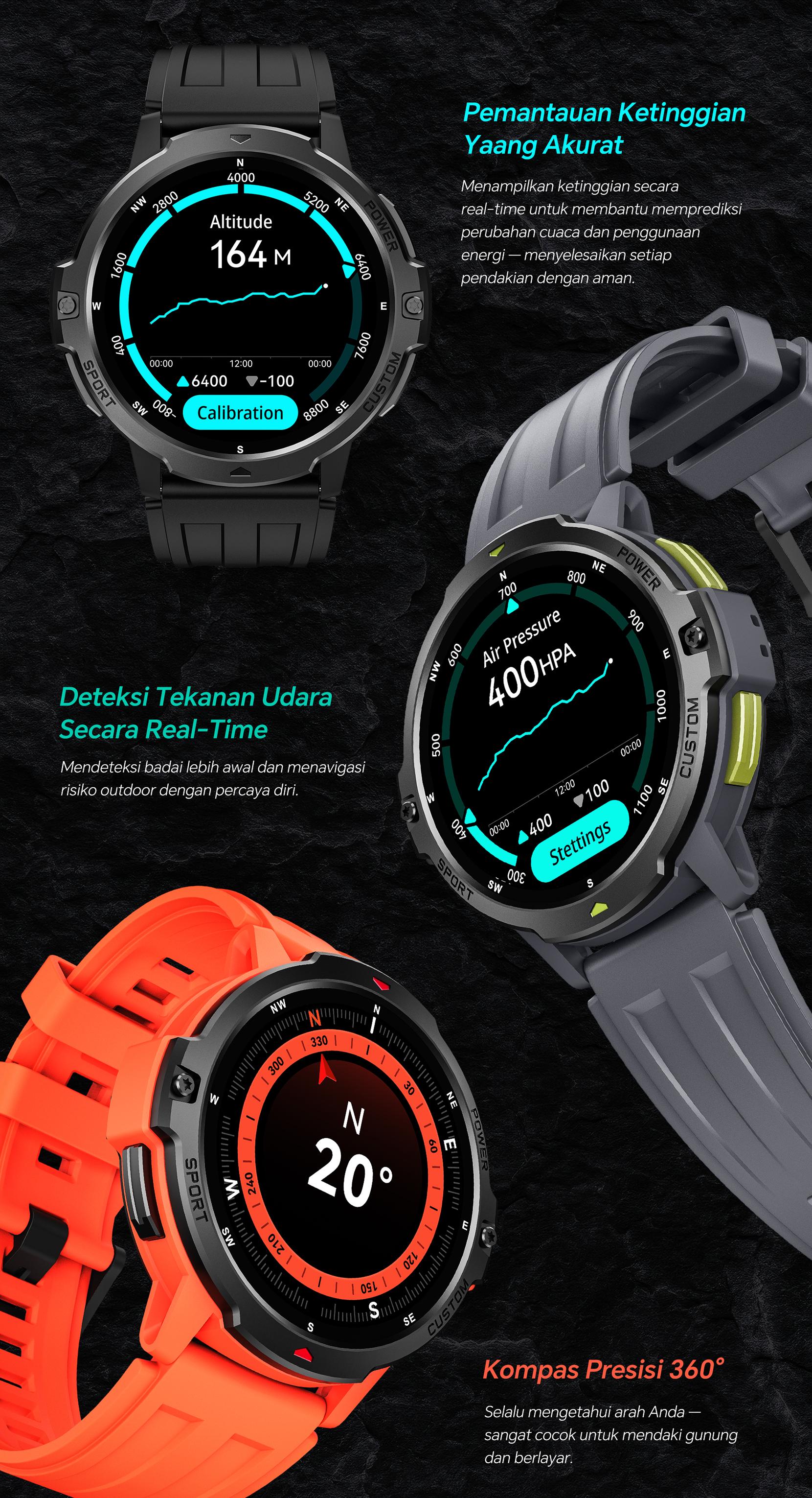 【Peluncuran Produk Baru】Citijungle GPS Smartwatch APEX1, 1.46‘’ Layar IPS Resolusi Tinggi, Dilengkapi GPS dan Giroskop Enam Sumbu, Tahan Air hingga 20 Meter (2ATM), Fitur Cerdas, Daya Tahan Baterai Super Lama, Koneksi Bluetooth.