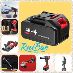 Ruibao Baterai 48V lithium-ion Untuk Kunci Pas Listrik , Gergaji , Mesin Pemotong Rumput , Bor , Mesin Alat Jet Cuci Mobil