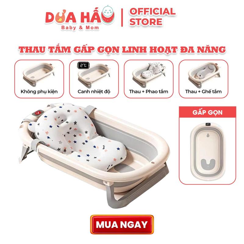 Thau Tắm Sơ Sinh Thau Gấp Gọn Cho Bé Đa Năng Linh Hoạt V-BABY P01 - A Mới Nhất 2025