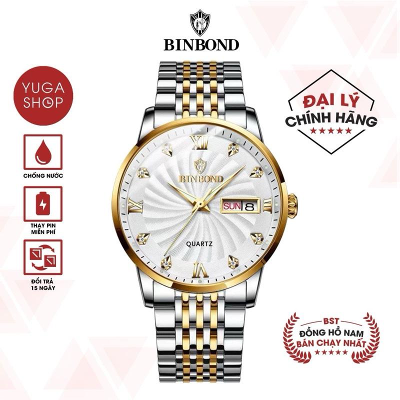 Đồng Hồ Nam Binbond I17 Đính Đá Đơn Giản Thanh Lịch Dạ Quang Thép Bền Màu Chống nước TẶNG FULL BOX HỘP CHÍNH HÃNG DỤNG CỤ THÁO DÂY PIN ĐỒNG HỒ DỰ PHÒNG SỐ LƯỢNG QUÀ TẶNG CÓ HẠN