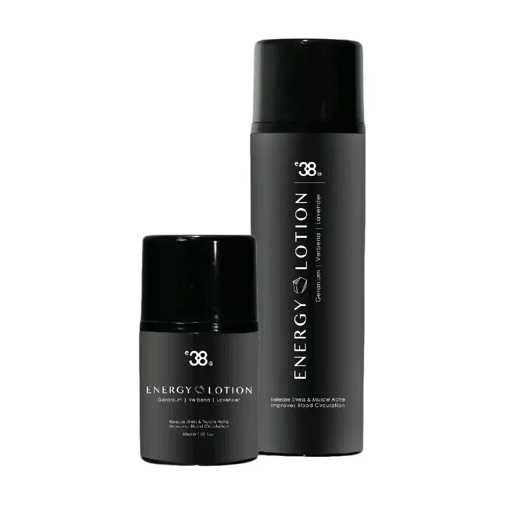 e38 Energy Lotion 120ml - 100% Natural Aromatherapy, Organic, Moisturizing, Quick Absorb, Premium Body Lotion, Premium Massage Lotion, Relief Muscle ache pain, skin recovery