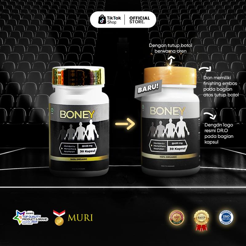Boney - Suplemen Kesehatan Boney untuk Kesehatan Tulang | Isi 30 Kapsul Herbal 1