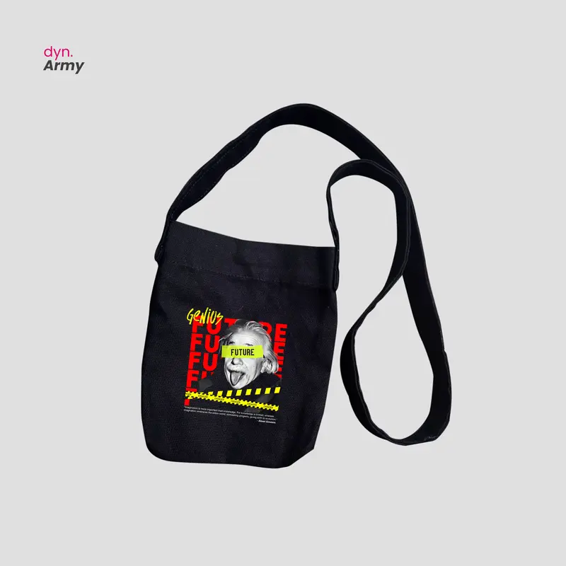 Tas Selempang Kanvas Design Albert Einstein Terbaru Slingbag Unisex 0