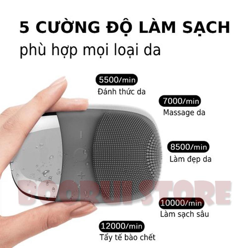 Product Introduction of Máy Rửa Mặt Bằng Sóng Âm Boorui - Máy Massage Sonic Rung 5 Cấp Độ Làm Sạch Sâu, Trẻ Hóa Làn Da - Hàng Loại 1 25