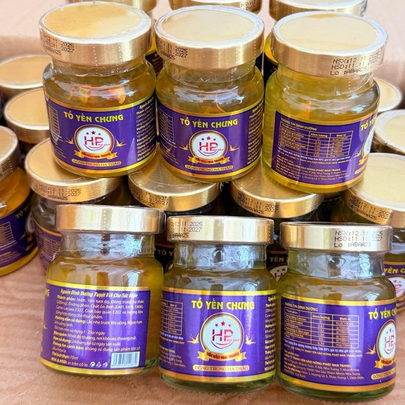  1 thùng 105 hũ yến chưng đông trùng hạ thảo loại 70ml 50% Yến tươi nguyên chất giúp bồi bổ cải thiện sức khoẻ hỗ trợ tăng đề kháng hệ miễn dịch  được mix vị theo ghi chú đơn hàng  - kèm túi công ty 