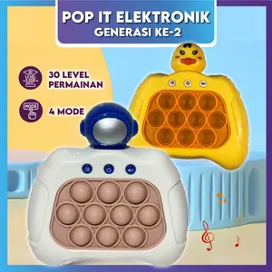 Mainan Pop It Elektronik Asli Gen 2.0 30 Level Permainan Game Quick Push Elektrik Console Anak 3 Tahun