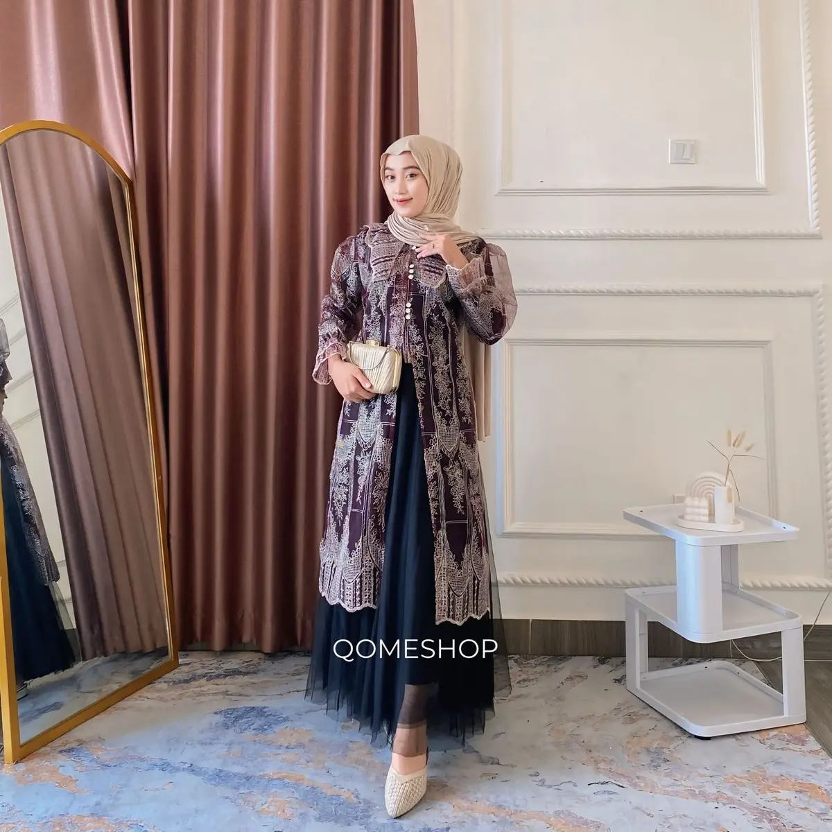 QOME - Tunik Bruklat / Tunik Hanna / Tunik Kondangan Terbaru