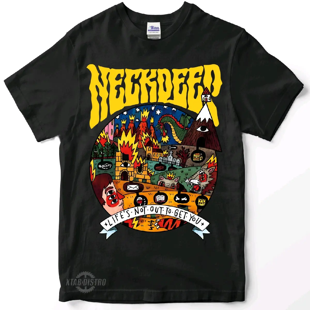 Kaos band NECKDEEP LIFE CIRCLE kaos band pop punk neck deep Greenday Blink182  Metal Tshirt Samping