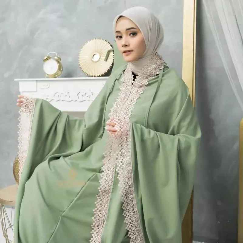 Mukena dewasa jamora renda mukena jumbo mukena katun mukena travel 2in1 mukena elziya series Atasan Mewah Panjang Simple Motif