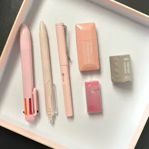 6 in 1 Alat Tulis serba pink/ set alat tulis aesthetics/ set alat tulis untuk sekolah