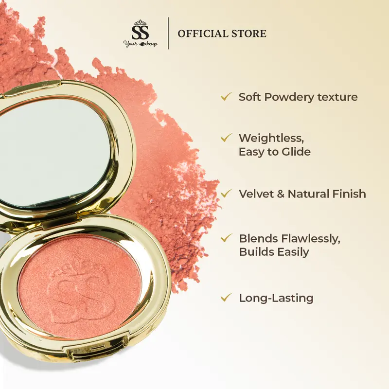 SS YOUR MAKE UP - Ivory Royal Perfect Matte Cushion Free Luxe Baked Blush Aura Peach 5