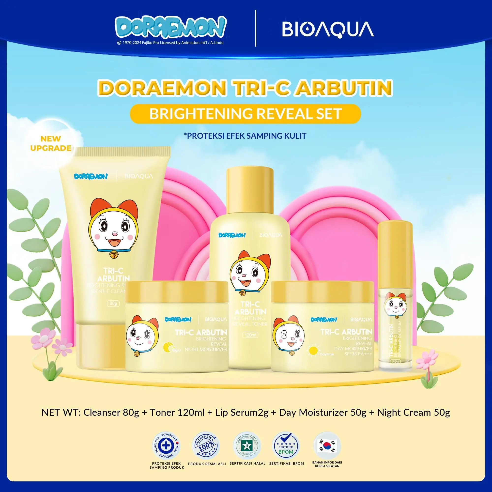 Tri-C Arbutin Brightening Reveal 5in Set(DORAEMON)