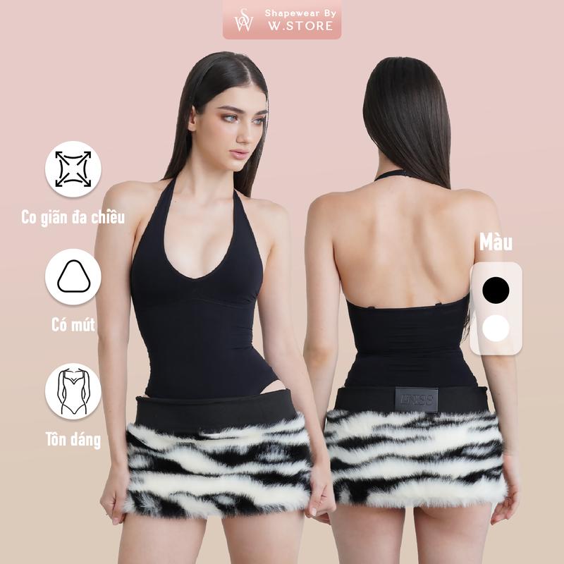   SUNNI - Có Mút  Shapewear Bodysuit WSTORE Cổ Yếm - Áo Bodysuit Shapewear WSTORE Phối Đa Dạng Dây Áo Phối Đồ Đi Tiệc Đa Dạng - Shapewear by W.Store - KHÔNG KÈM QUẦN CHÂN VÁY 