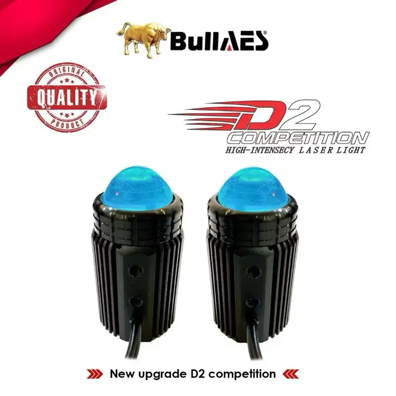 Lampu Tembak D2 Competition BULLAES 30 WATT TERBARU ISI SEPASANG 2PCS PLUS KIPAS 5