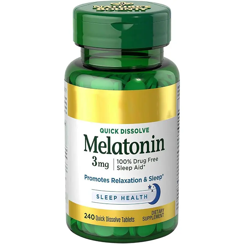 Melatonin 3mg, 100% Drug Free Sleep Aids for Adults, Supports Relaxation and Sleep, Dietary Supplement, 240 Count (Cherry Flavour - Packaging May Vary) Healthcare Fitness Vitamin Edible