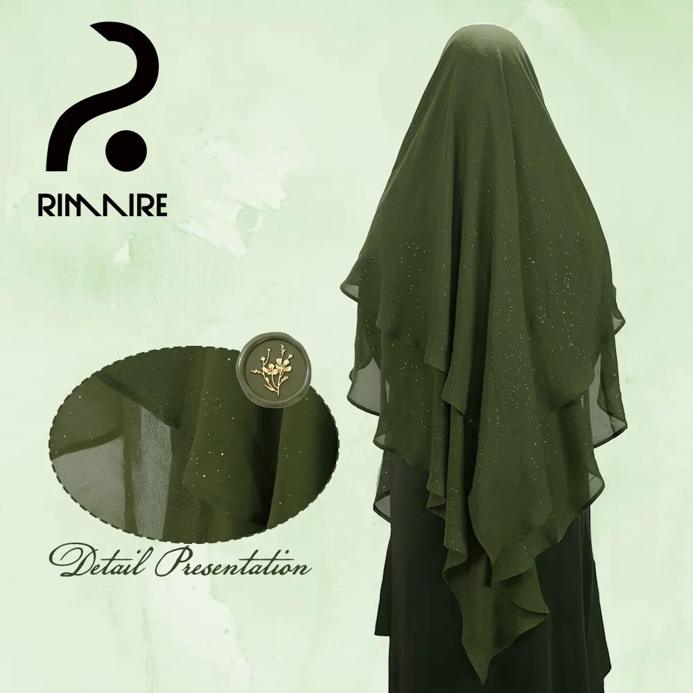RIMAIRE New Instant Hijab Khimar Lace-up Hijab[READY STOCK！]