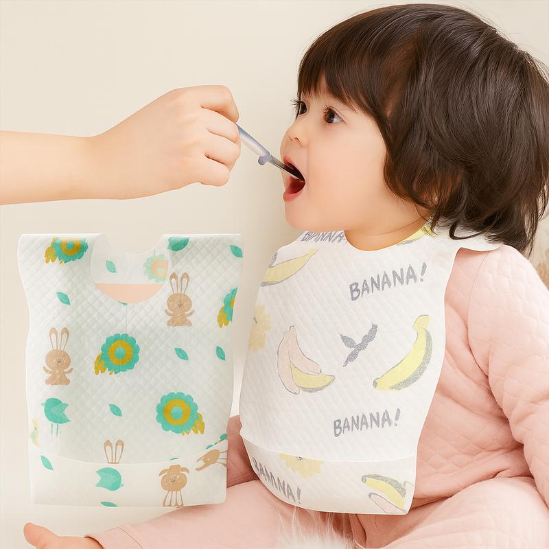 10pcs Disposable Baby Bibs Waterproof Children Travel Bib Lapik ...