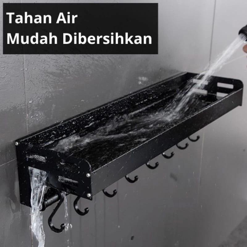 Rak dapur Rak bumbu gantung Rak penyimpanan bumbu Rak bumbu tempel dinding Ambalan Besi 1