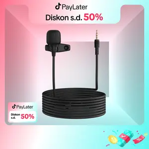 JETE M1 Microphone Clip On Kabel Murah Noise Reduction Mic - Garansi 2 Tahun Mikrofon Plastik