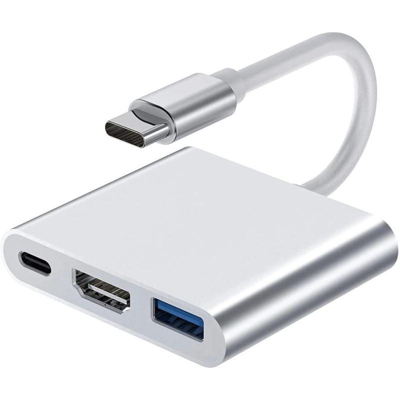 Bộ Chuyển Đổi đa cổng USB C sang HDMI, Bộ chuyển đổi đa cổng loại C 3.1, Đầu ra HDMI 4K Thunderbolt 3 sang, Cổng USB3.0 và cổng sạc USB C, Bộ chuyển đổi đa cổng kỹ thuật số USB C 0