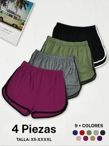 Shorts de dormir para mujer con cintura elástica y ribete contrastante, suaves, cómodos y transpirables para todas las estaciones, ropa de descanso cómoda para mujer